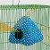 House "Wigwam" for rodents 17*17*17 cm, calico, fleece, foam rubber, blue