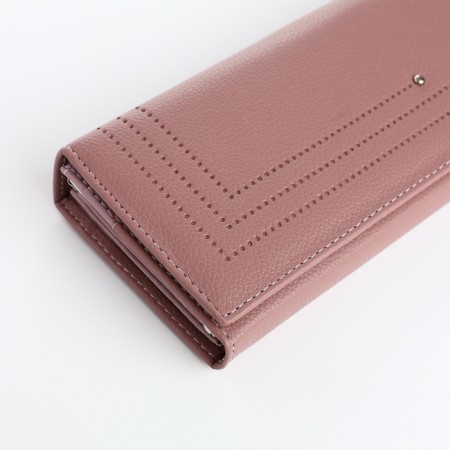 Women's wallet on magnets, pink color-2