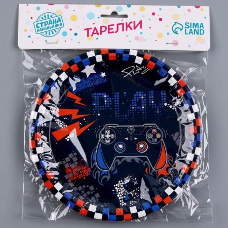 Paper plate "Joystick", in a set of 6 pcs.-3