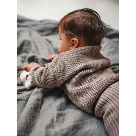 Knitted Children's Pure Love Buddy, height 74 cm, brown color-9