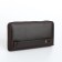 Men's purse-clate on a zipper, a department for bills, maps, coins, brown color
