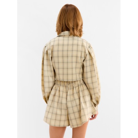 Female set (blouse, shorts) minku: casual collection color Beige Cage, size 46-2