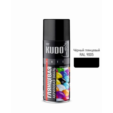 Aerosol paint enamel kudo acrylic RAL 9005 Black high -gloss 520 ml