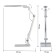 NLED-497-12W-S desktop lamp on the clamp and with the base of silver