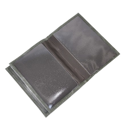 Cover for autoDocations and passports with cards, genuine leather, green color-2