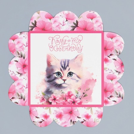 Cookie box, confectionery packaging with PVC lid, “kitten”, 10.5 x 10.5 x 3 cm-6