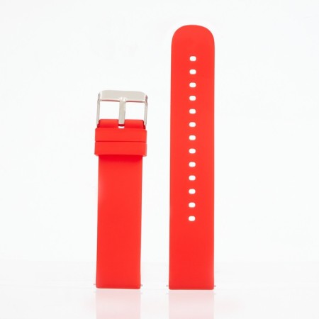 Smart hours strap, 20 mm, silicone, red-1