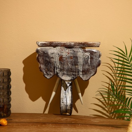 Panel wall "Elephant Head" Albezia 30x12x32 cm-1