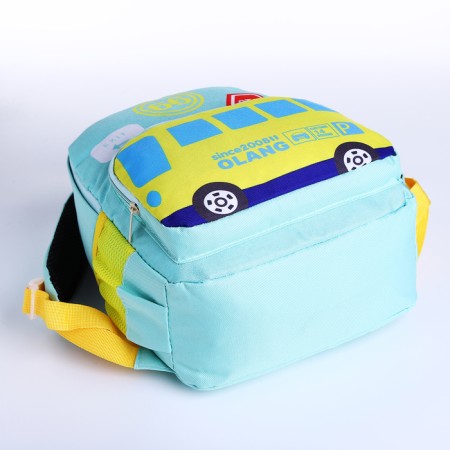 Baby backpack on lightning, turquoise color-4