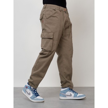 Cargo jeans men, size 44-46, beige color-6