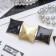 Hair hair clip "Geometry" three squares, 7.5 cm, dark enamel