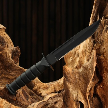 Tourist knife "Mosquito" steel - 420, handle - wood, 12 cm-1