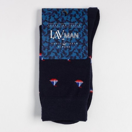 Male socks, blue color, size 25-27-3