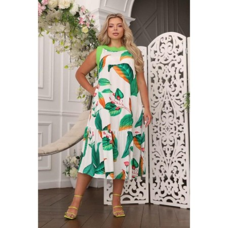 Women's dress, size 52, white color-4