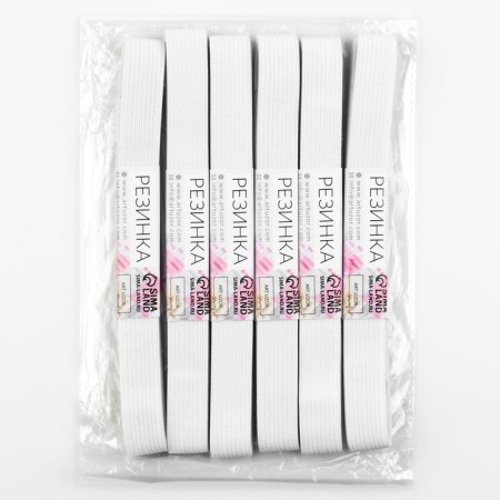 Glaps linen, 20 mm, 2 ± 0.5 m, 6 pcs, white color-2
