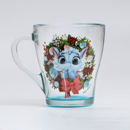 Set of glass mugs "Dragons", 2 pcs-7