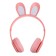 Headphones wireless "bunny", sound and light effects, folding, pink color