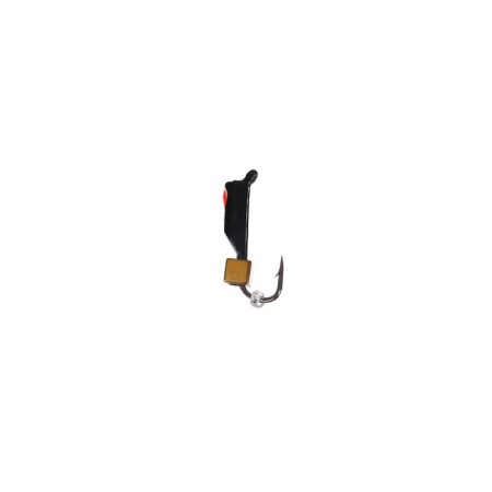 Mormyshka column black, red eye + gold cube, weight 0.5 g-1