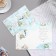 Postcard "Happy Wedding Day!" Blue marble, newlyweds, congruenies, embossing, 19x29 cm