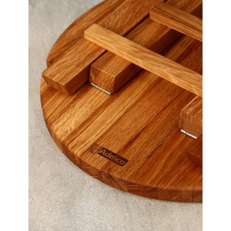 ADELICA guide table, with menage and folding legs, 2 persons, d = 30 cm, oak-8