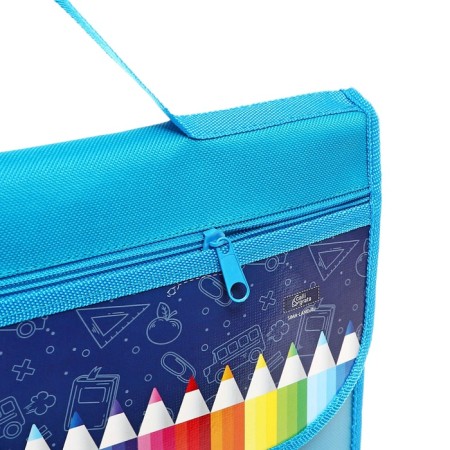 A4 labor folder, PVC textiles, with handles, folding, on Velcro, with a filling of 10 items, calligrata, PTR-10, "pencils"-3