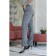 Female trousers, size 48, gray color