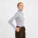 Women's turtleneck Minaku: Basic Line, gray color, size 42
