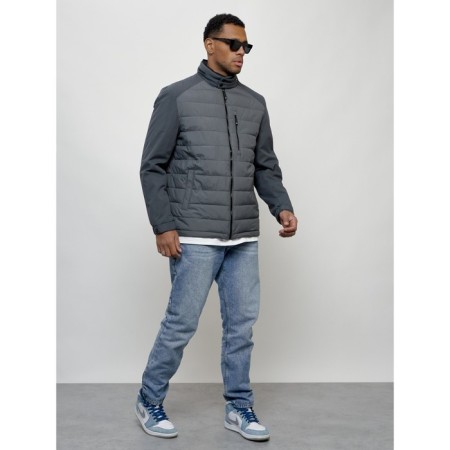 Male spring jacket, size 50, dark gray color-2