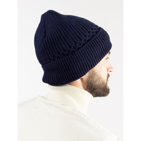 Male hat, size 52-56, dark blue color-1