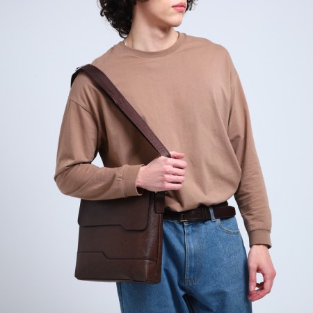 Male bag, brown color-5