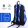 Waterproof backpack with lightning, 3 pockets, blue color