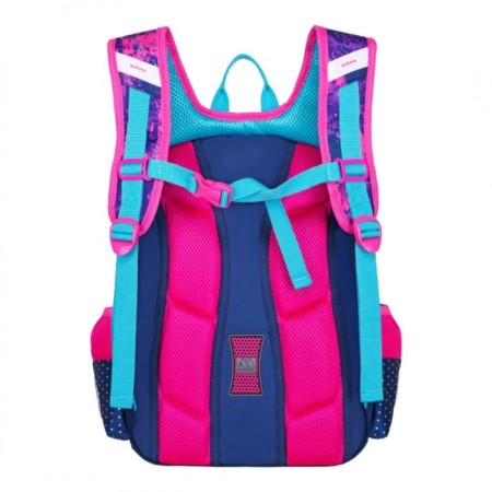 Frame backpack 39 x 29 x 17 cm, Across 410, filling: bag, pencil case, purple ACR22-410-14-3