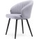 Stool on a metal frame Banbu metal/velor, black/gray 54x50x76 cm