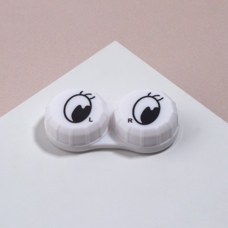 Container for contact lenses "Eyes", packing 20 pcs, white color-1