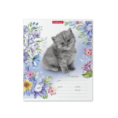 Notebook of 12 sheets in the Murziki cage, cover coated cardboard, offset unit, mix-6