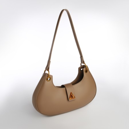 Bag Women's Baget on the Textura zipper, medium size, color light brown-3
