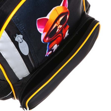 School backpack, 37 x 26 x 13 cm, ergonomic back, calligrata orth "Cool cat"-13