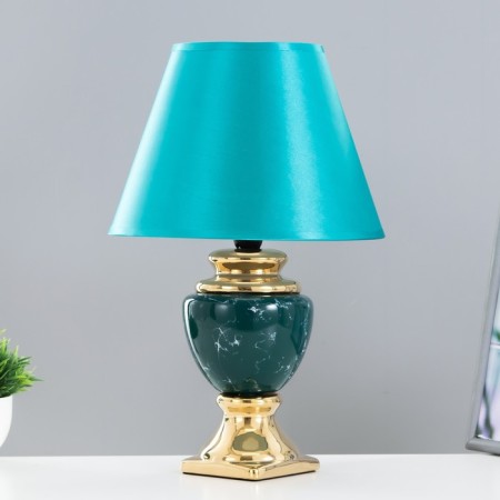 Lima table lamp E14 40W green-gold 22x22x35 cm