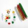 Set for creativity from wire with pile, pompons, eyes No. 14, color mix