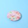 Folding mirror "flowers", d = 7.5 cm, pink color