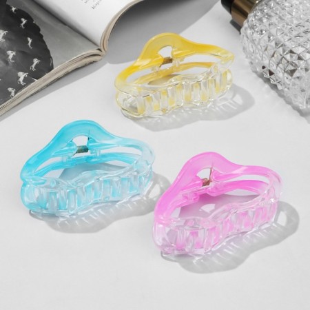 Hair crab "Alba" Oval Color, 7 cm, mix-4