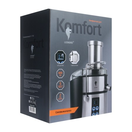 Leonord Le-1710 juicer, centrifugal, 800 watts, 1.1 l, 5 speeds, silver-5