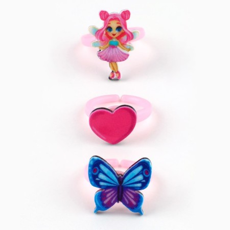 Ring 3 pcs with a tattoo "Beautiful fairy" 8 x 12 cm-6