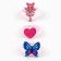 Ring 3 pcs with a tattoo "Beautiful fairy" 8 x 12 cm