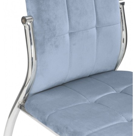 Farini Metal Metal Metal Carrier/Velur, Chrome/Blue 46x52x99 cm-6