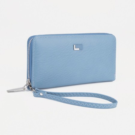 Women's wallet with lightning, blue color
