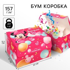 Gift box-boom, folding, 20x15x12.5 cm, Minnie Mouse