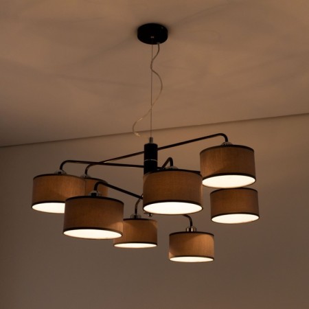 Suspended chandelier Citilux "Form" CL428281, 82x82x45 cm, 8x60W, E27, brown color-18