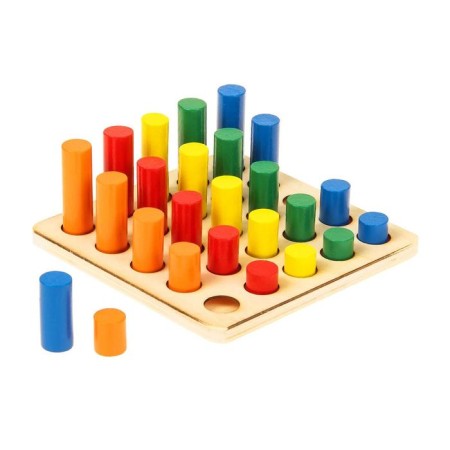 Puzzle "Logical columns", 25 color figures-1