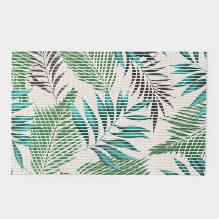 Palm branch rug for the house, 40 × 65 cm, green color-7